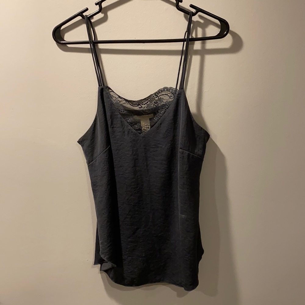 Silk Charcoal Blue Camisole/Tank